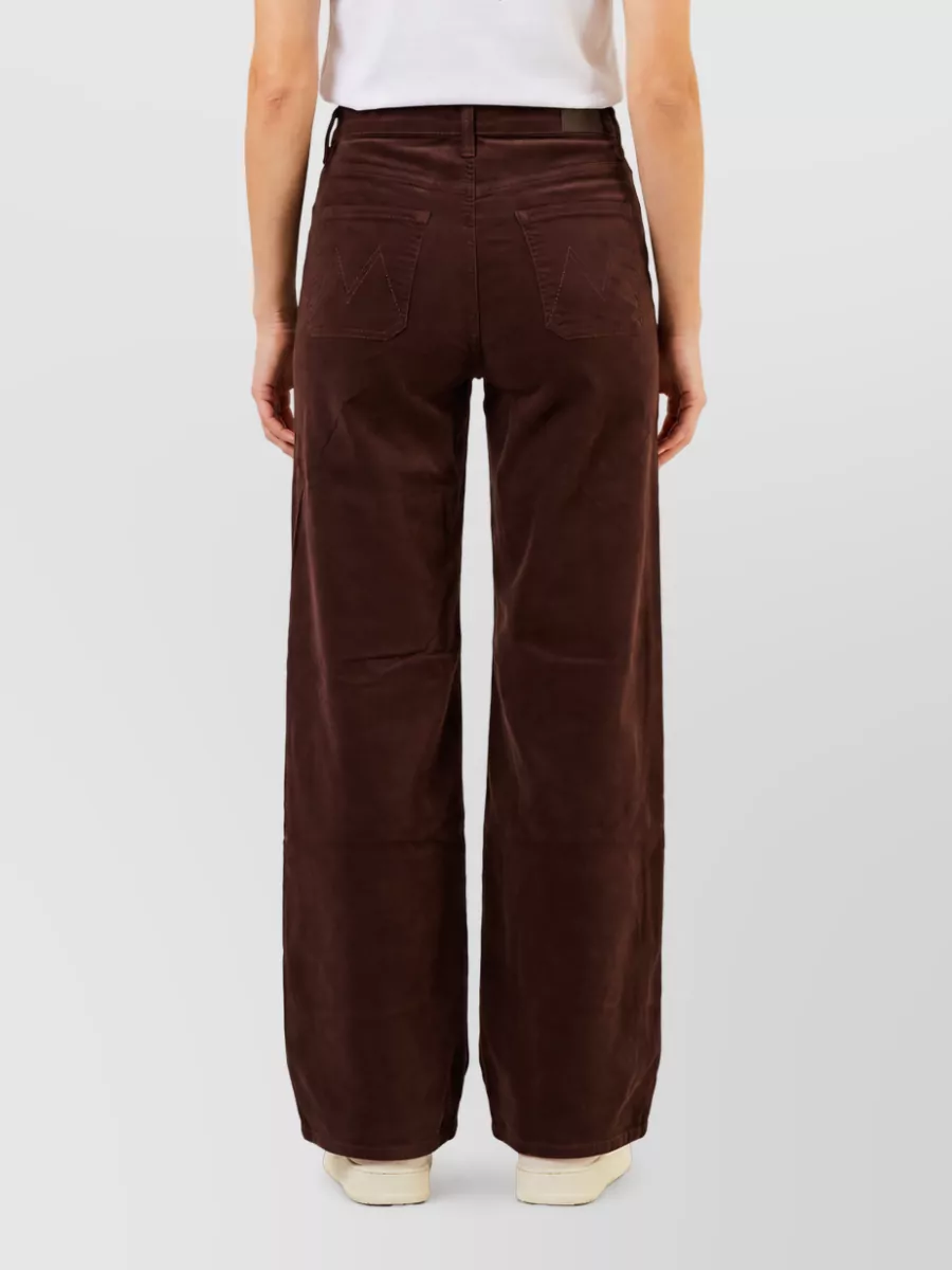 Mother Corduroy Mid-Rise Wide-Leg Jeans