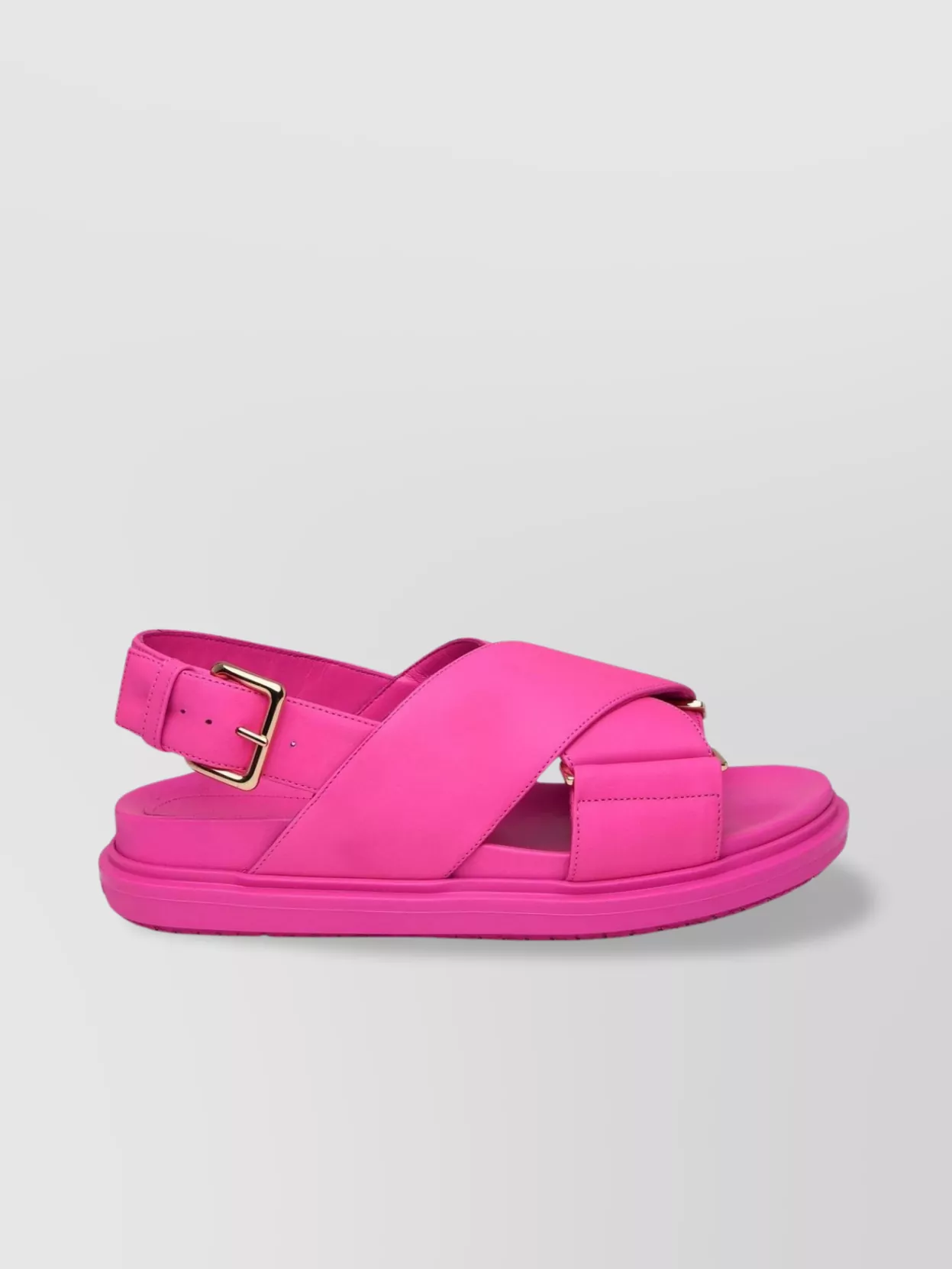 Marni Cross-over Straps Sandals Platform Sole In Pink