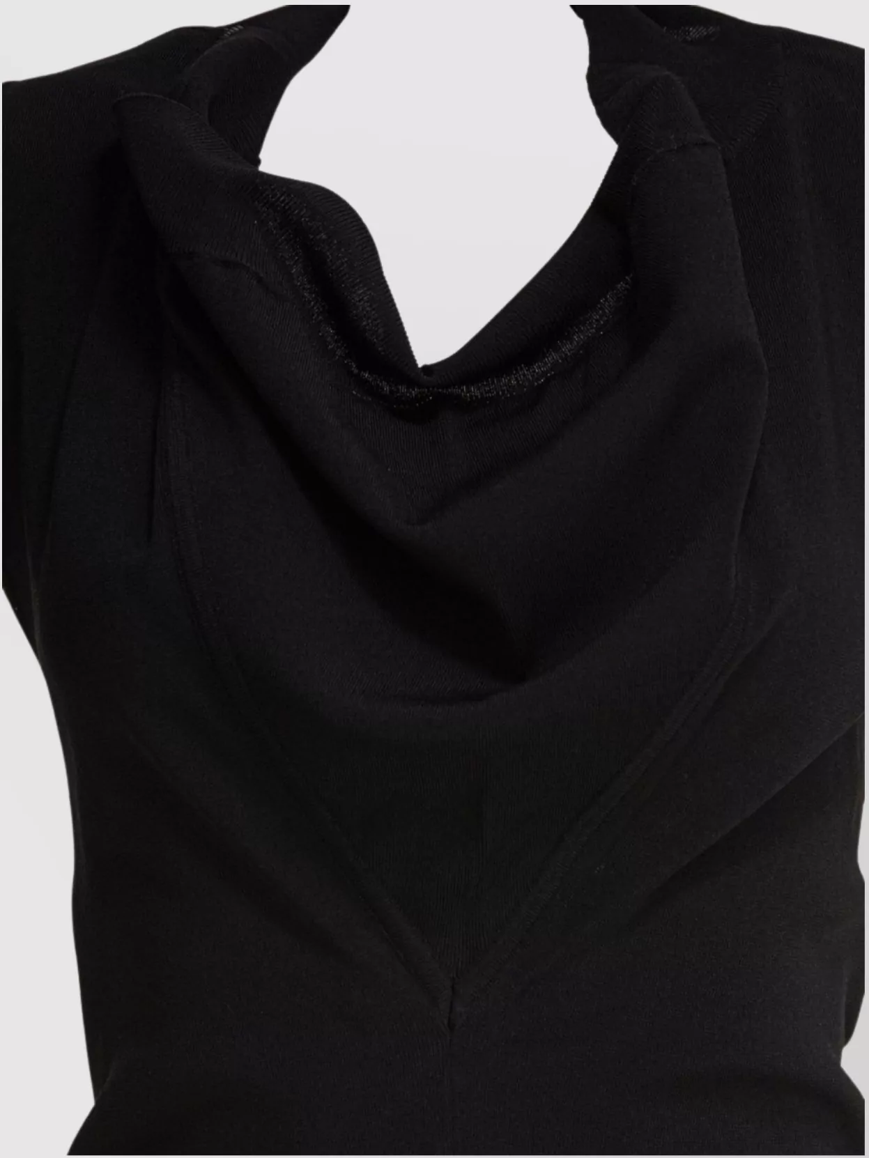 Sportmax Open Back Halterneck Fitted Sleeveless Top In Black