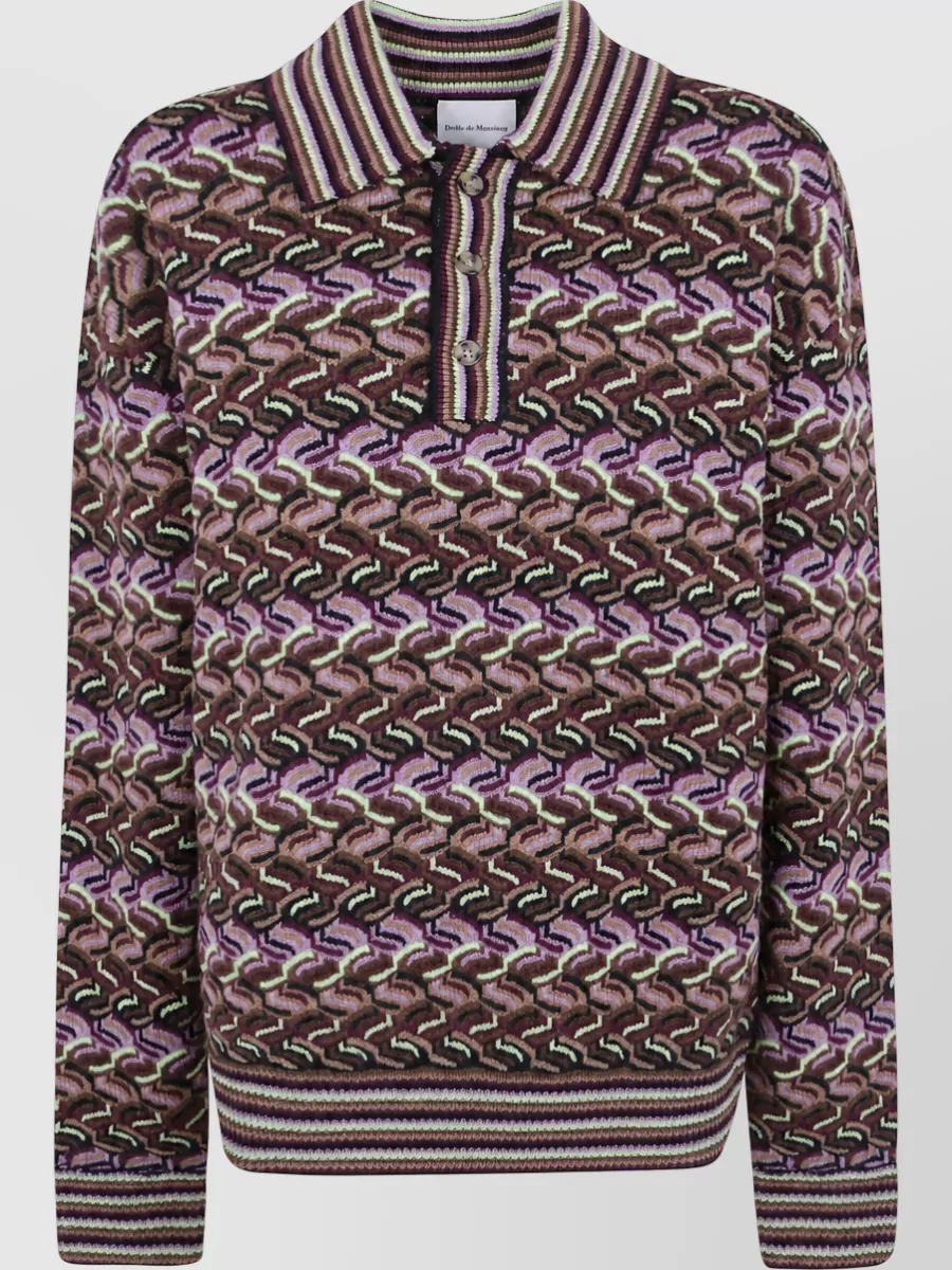 Drôle De Monsieur wool long-sleeve polo sweater