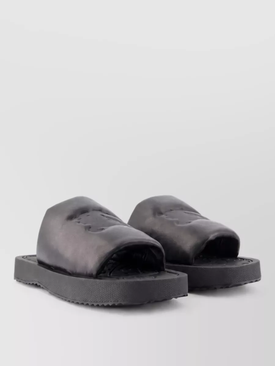 Burberry leather slides