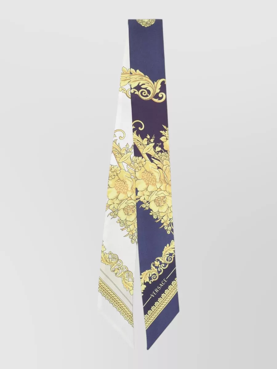 Versace silk floral-print bandeau