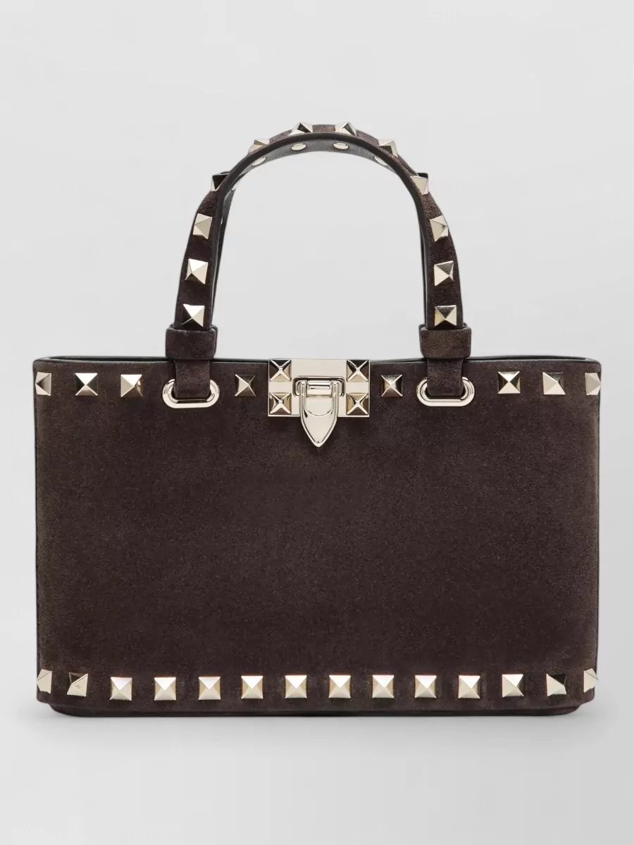 Valentino Garavani rockstud spike mini suede shoulder bag