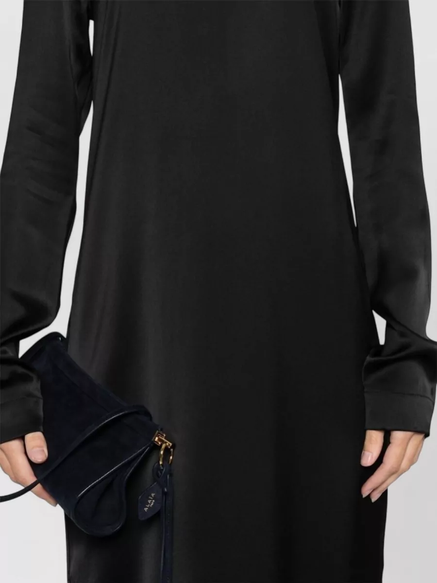 Totême Long Satin Dress Featuring Back Slit