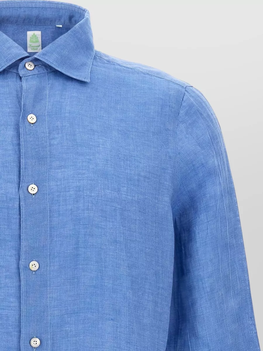 Finamore Linen Long-Sleeve Shirt