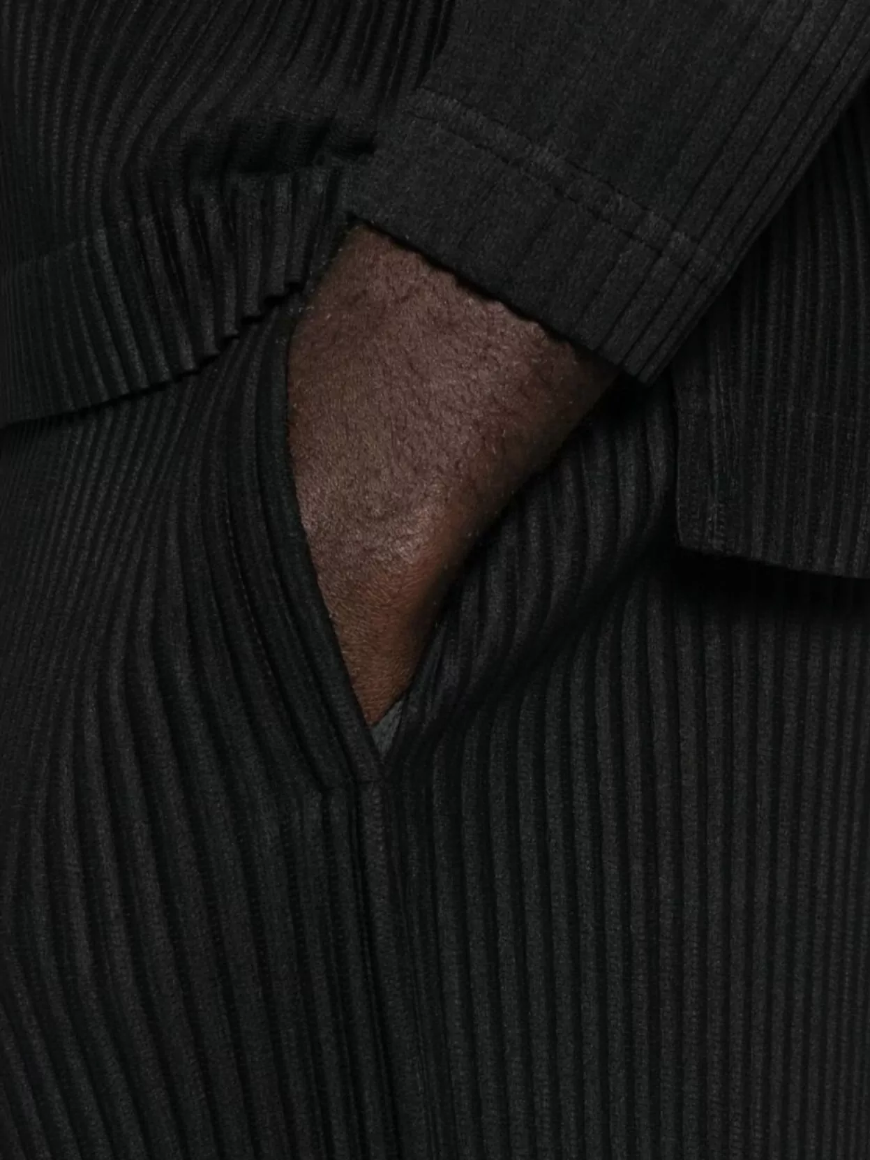 Homme Plisse Issey Miyake Cropped Ribbed Trousers Pleated Design