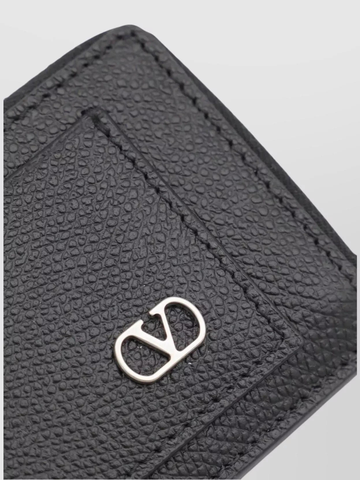 Valentino Garavani Signature Cardholder With Antique Palladium Hardware