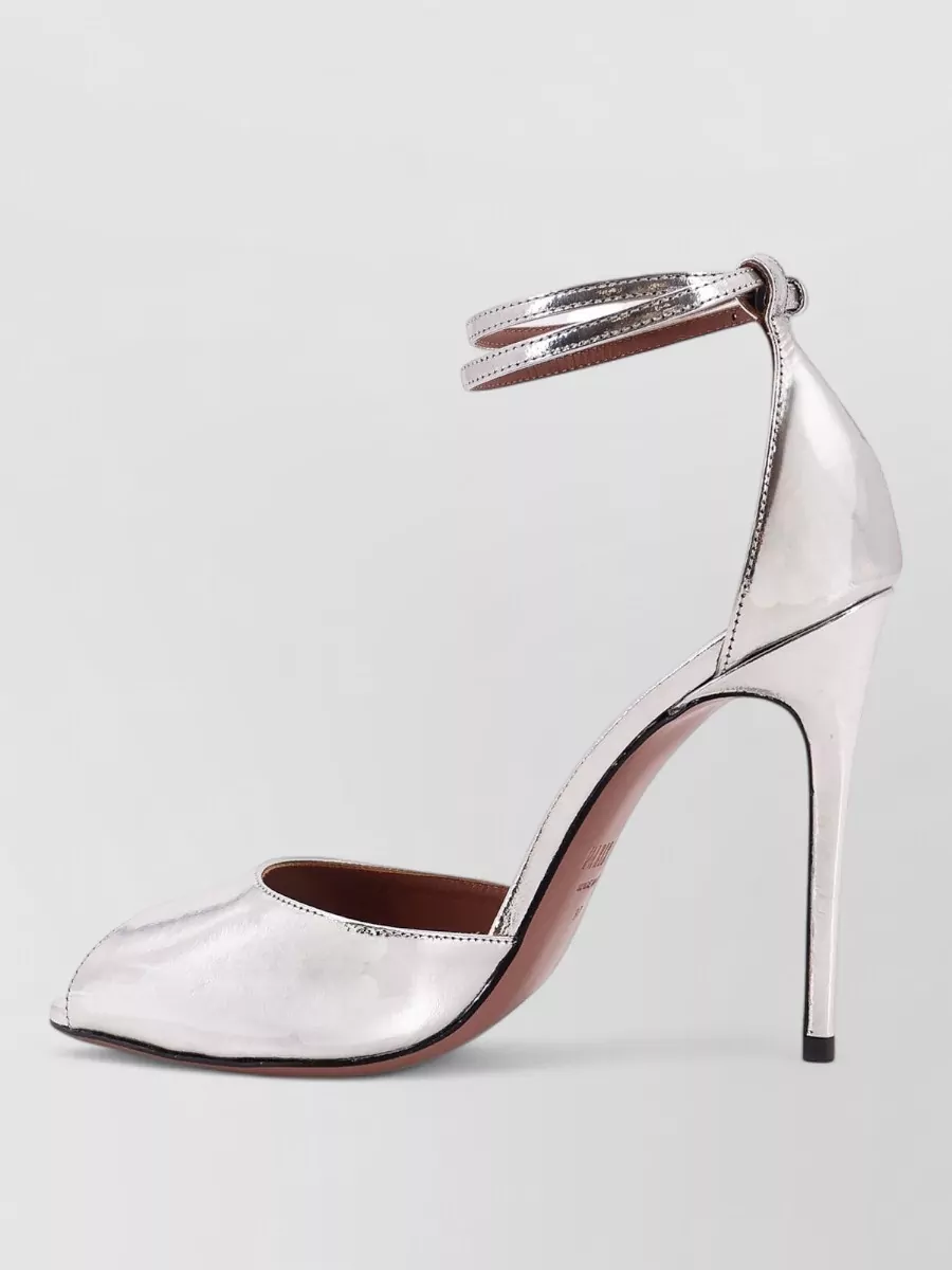 Paris Texas Vera Leather Sandals Metallic Finish