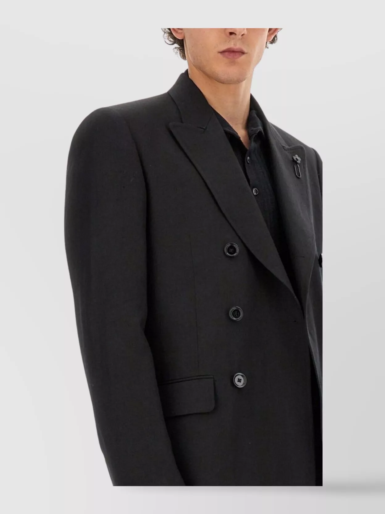 Lardini Double-Breasted Jacket Tailored Flap Pockets