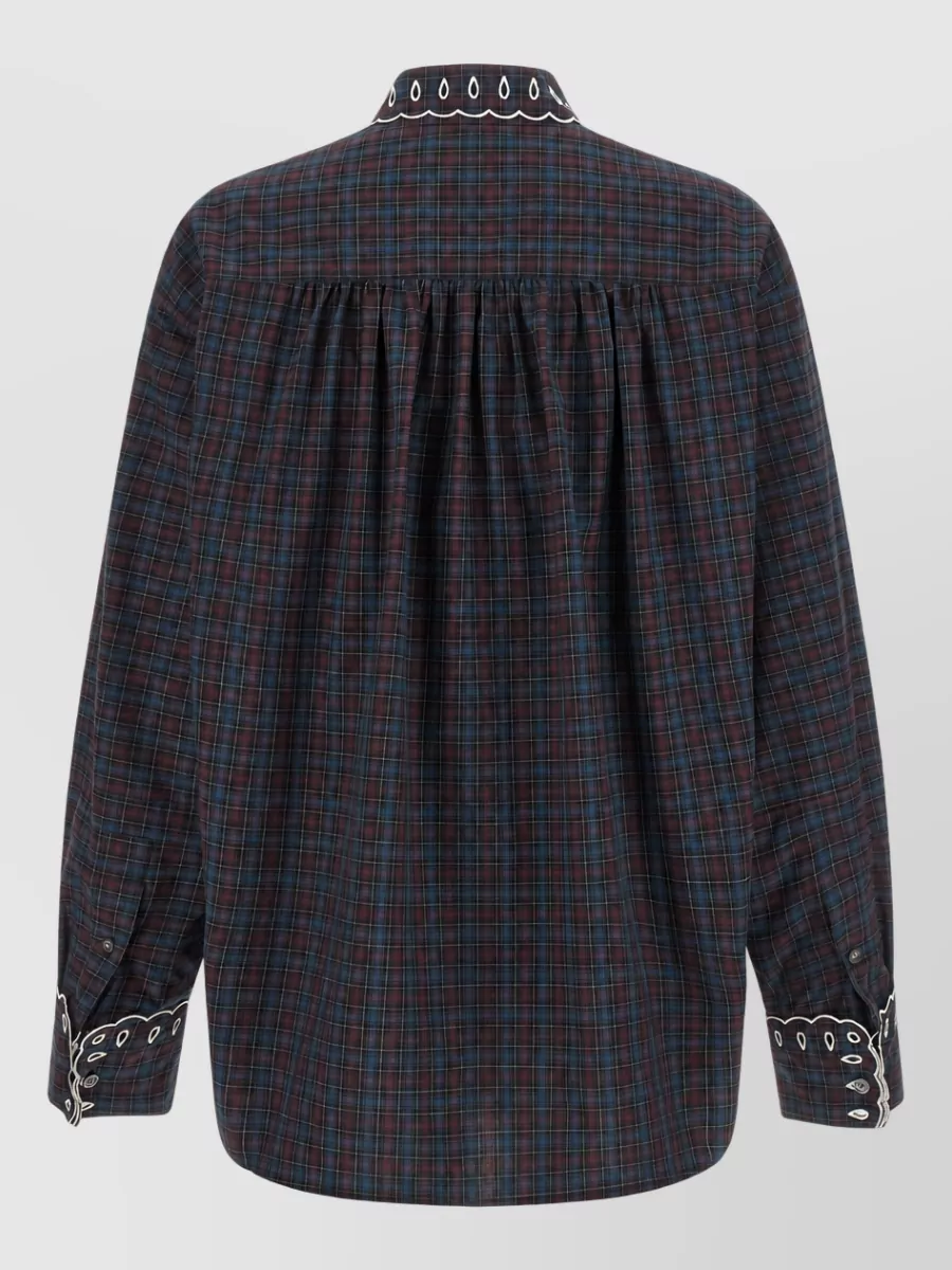 Marni Checked Cotton Embroidered Shirt