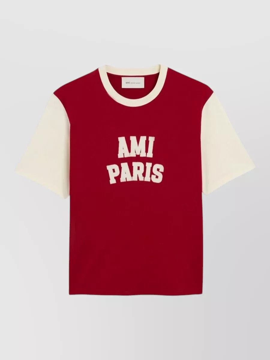 Ami Paris cotton logo-print crew-neck t-shirt