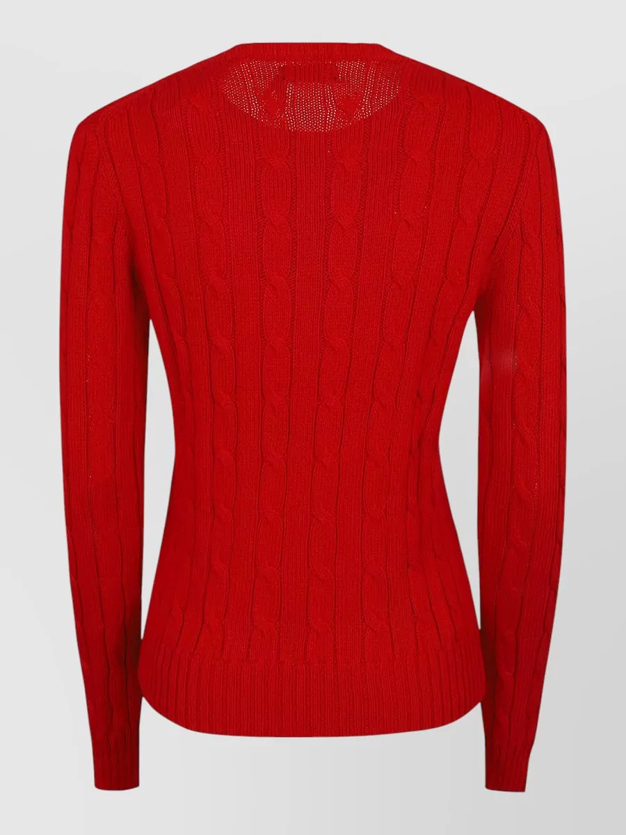 Polo Ralph Lauren Cotton Cable-Knit Slim-Fit Long-Sleeve Sweater