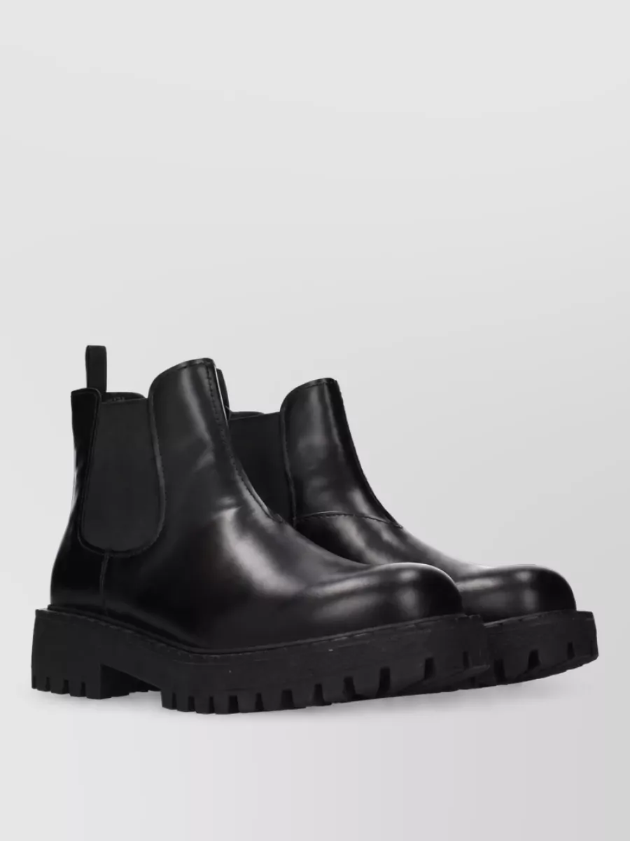 Prada leather ankle boots