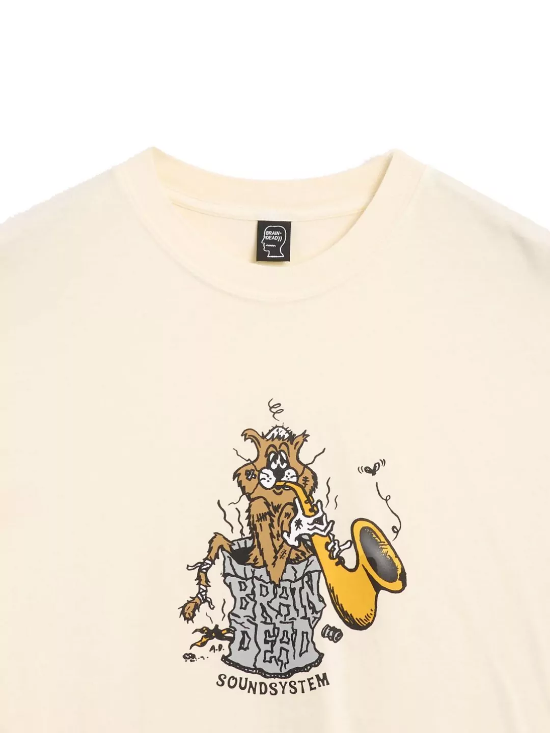 Brain Dead Graphic Print Cotton T-Shirt With Round Neck