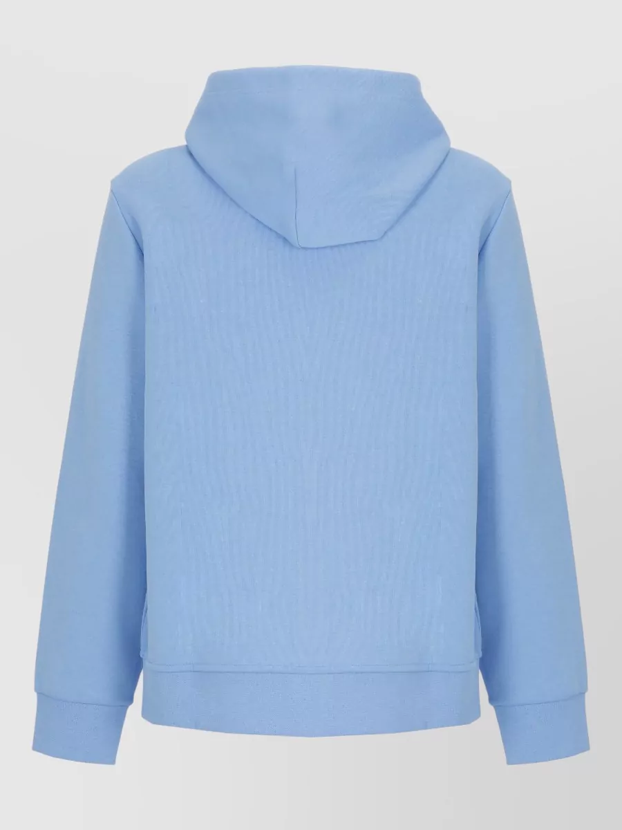 Ralph Lauren Ribbed Trim Hooded Zip Sweatshirt