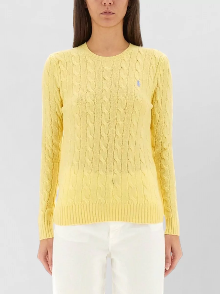 Polo Ralph Lauren cable-knit cashmere wool sweatshirt