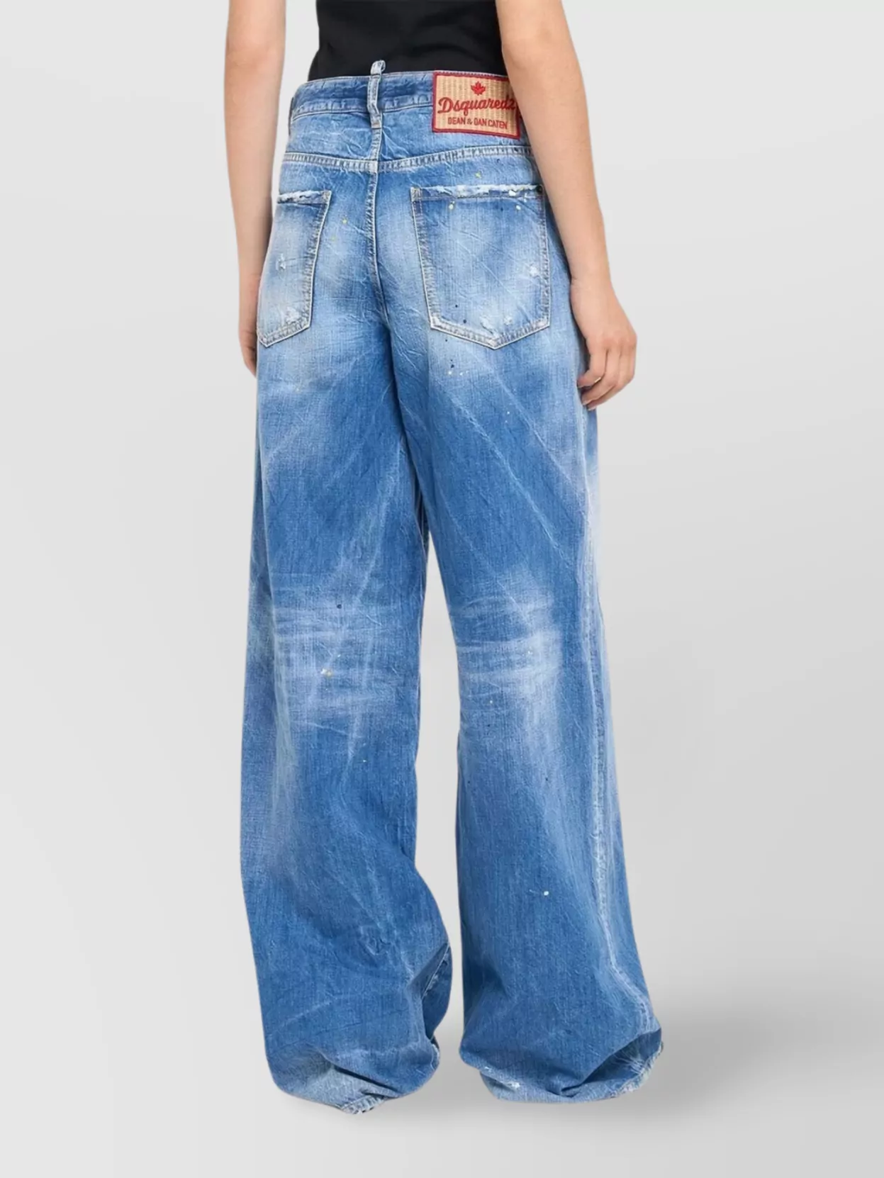 Dsquared2 Low Rise Wide Denim Jeans For Travelers