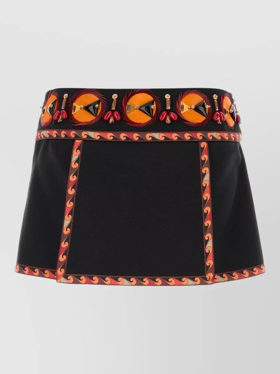 Pucci Cotton Gabardine Mini Skirt