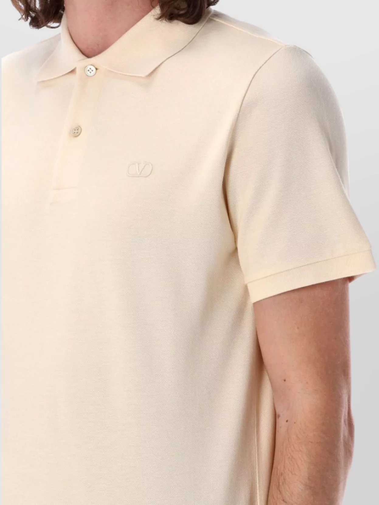 Shop Valentino Vlogo Signature Cotton Piquet Polo