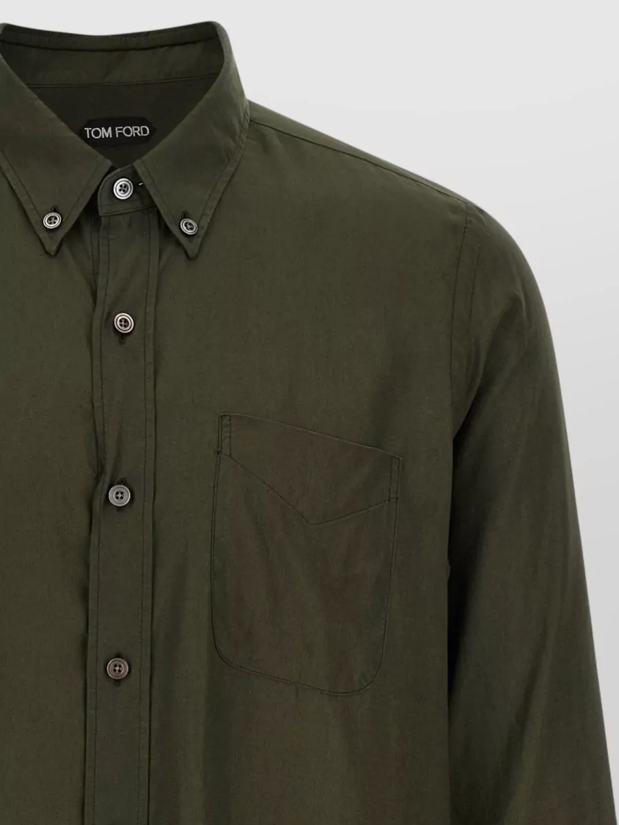 Tom Ford Long Sleeve Shirt Button Collar Pocket