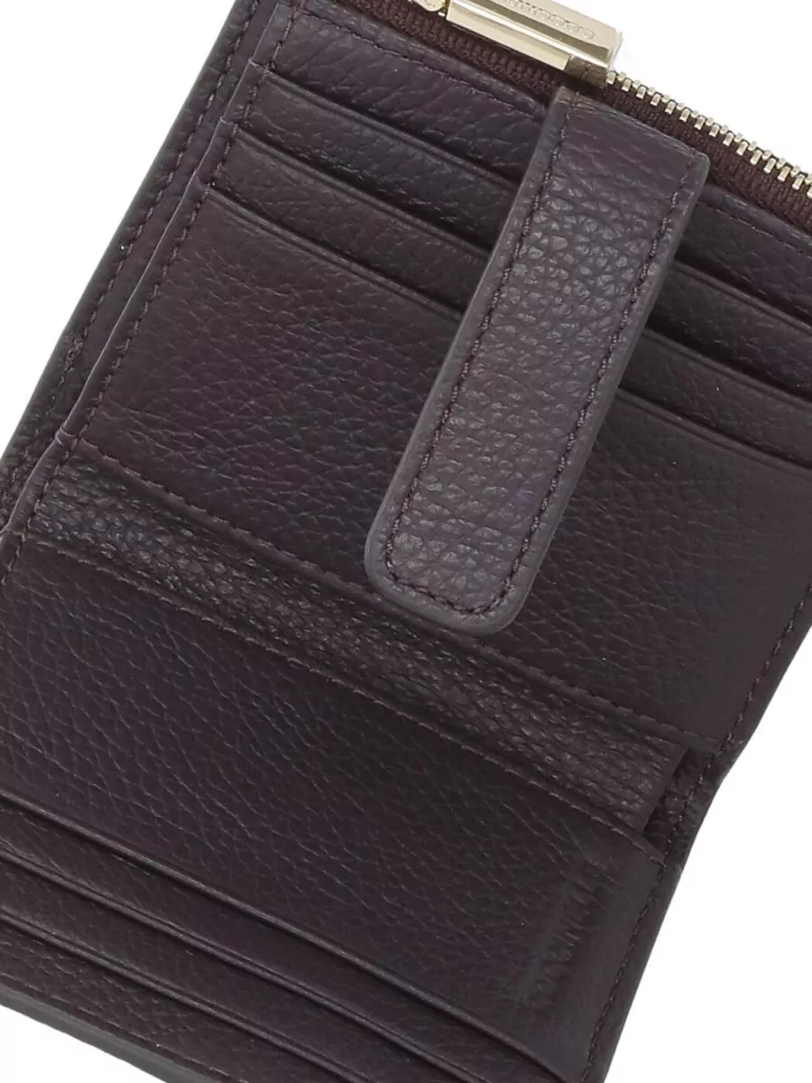 Coccinelle Leather Wallet Textured Finish Compact Design