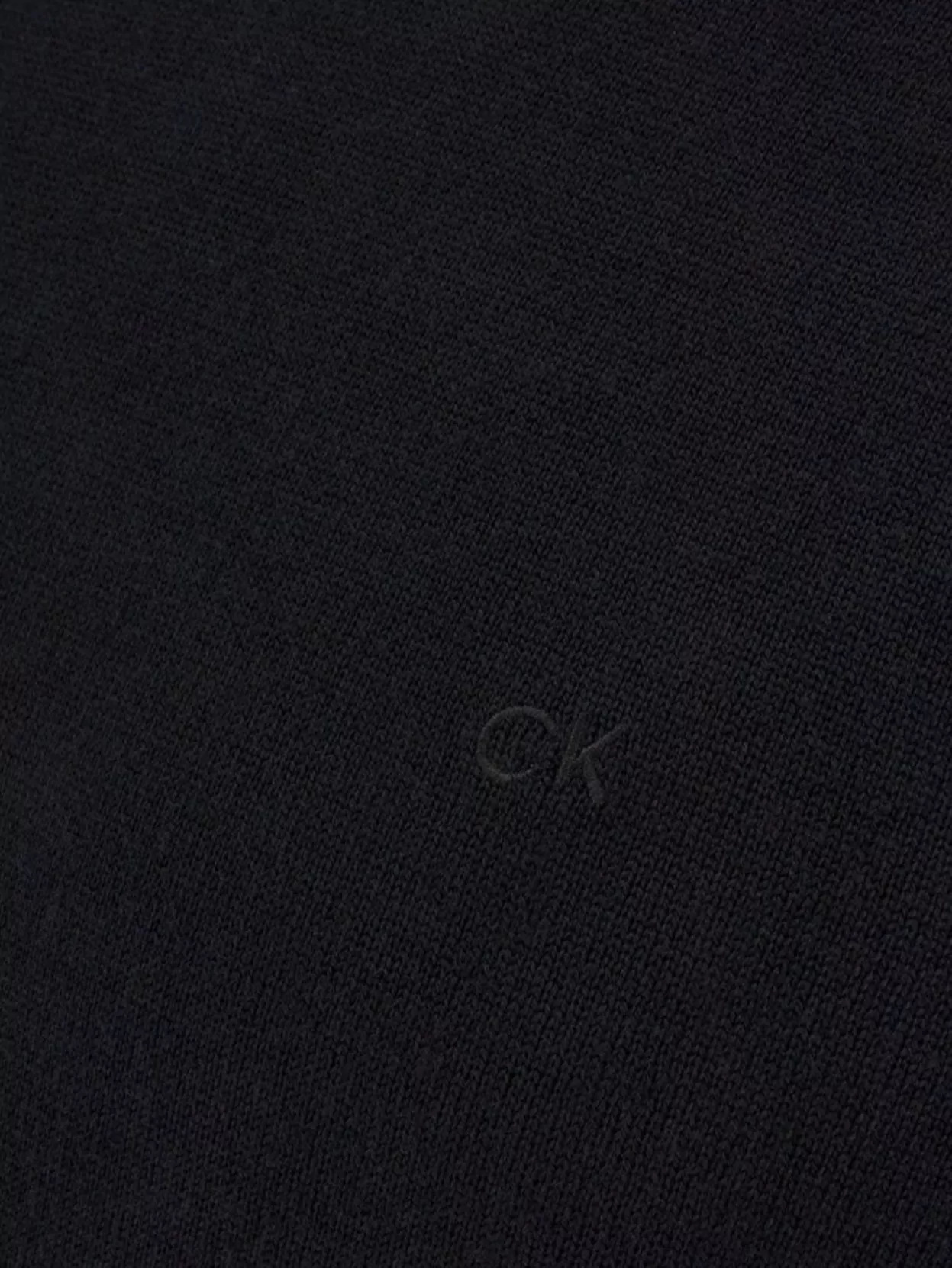 Calvin Klein Ribbed Turtleneck Wool Sweater With Long Sleeves