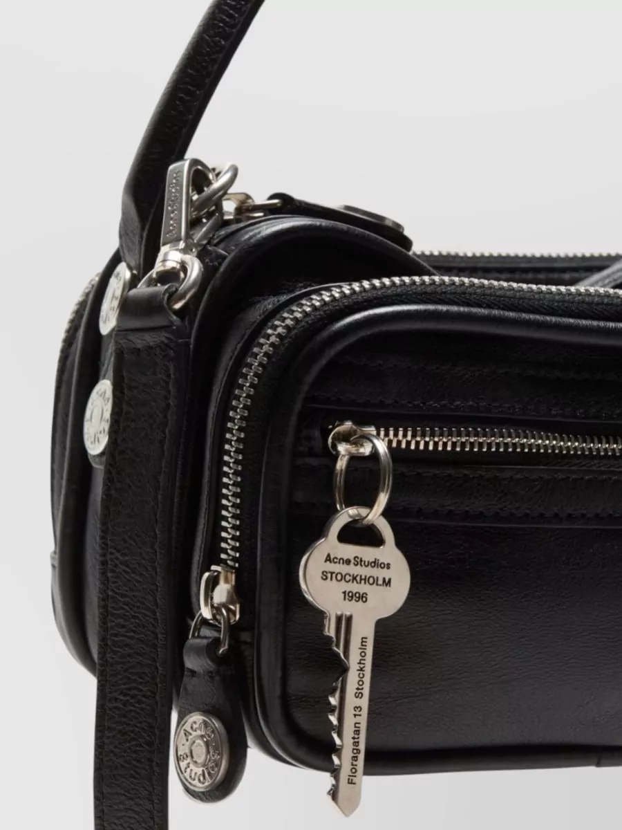 Acne Studios Shoulder Bag Detachable Strap Silver Tone Handle