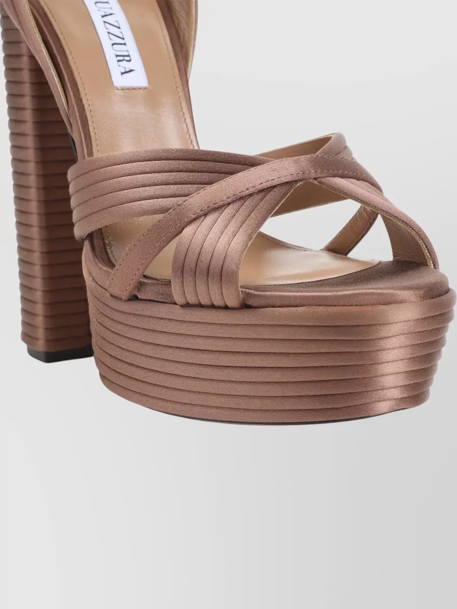 Aquazzura Satin Platform Sandals