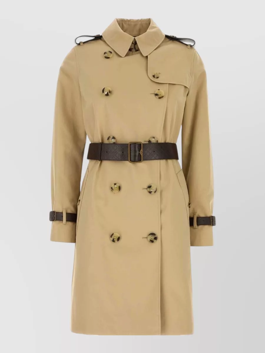 Burberry cotton double-breasted belted trench coat
