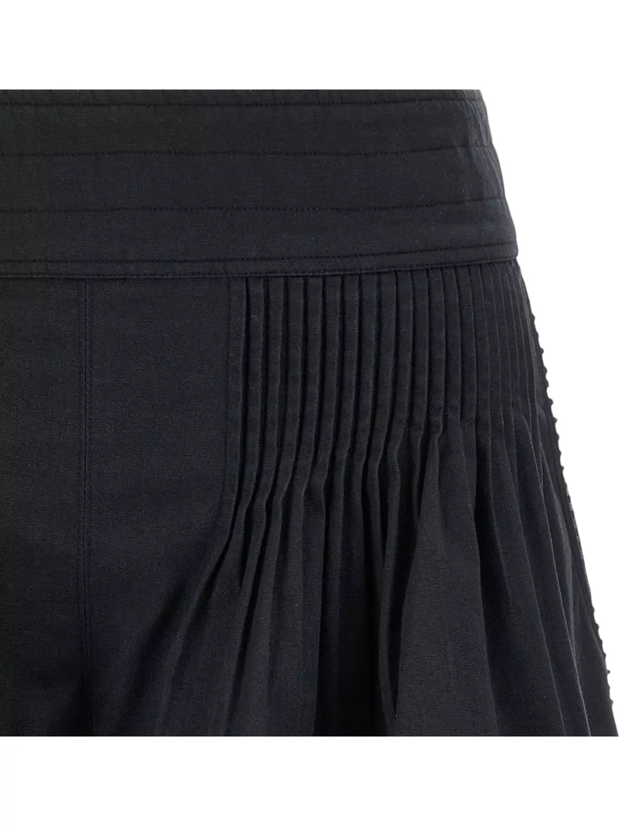 Isabel Marant Cybila High Waist Textured Pleated Shorts