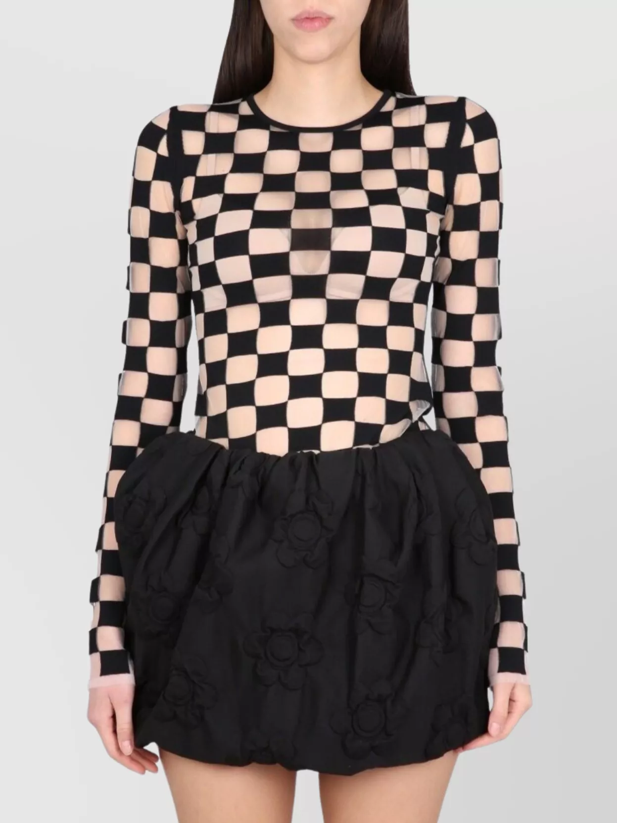 Max Mara Stretch jersey crew-neck long-sleeve blouse