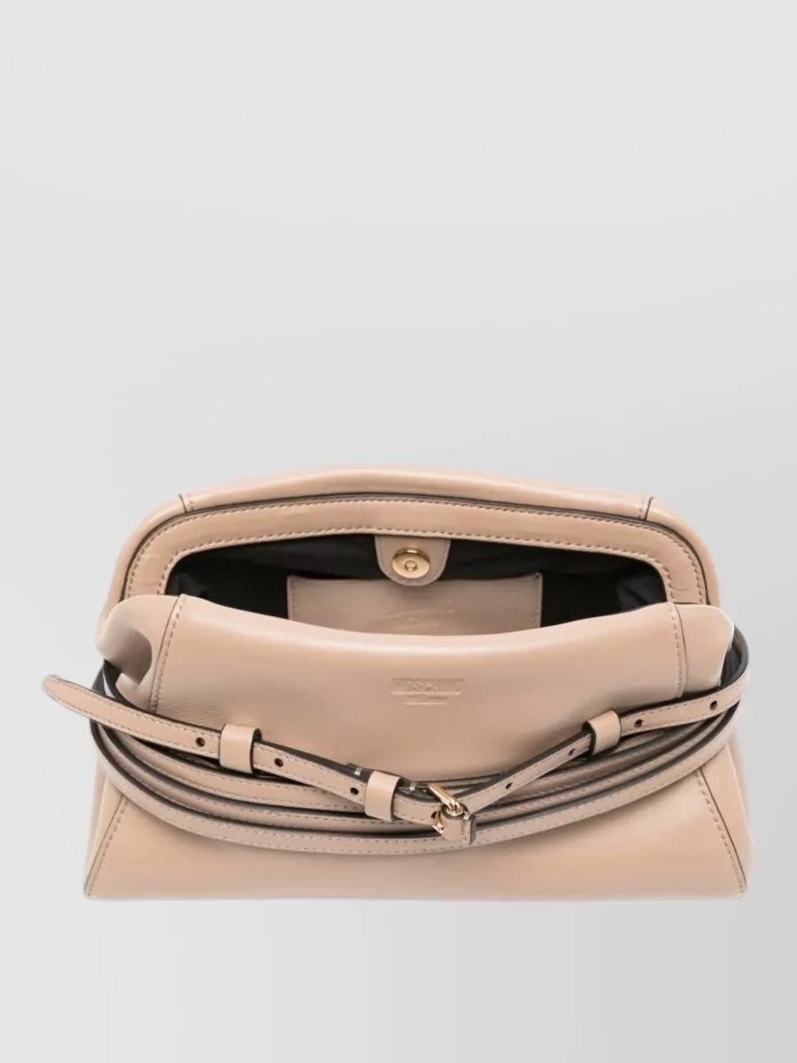 Moschino Leather Belt Detail Clutch