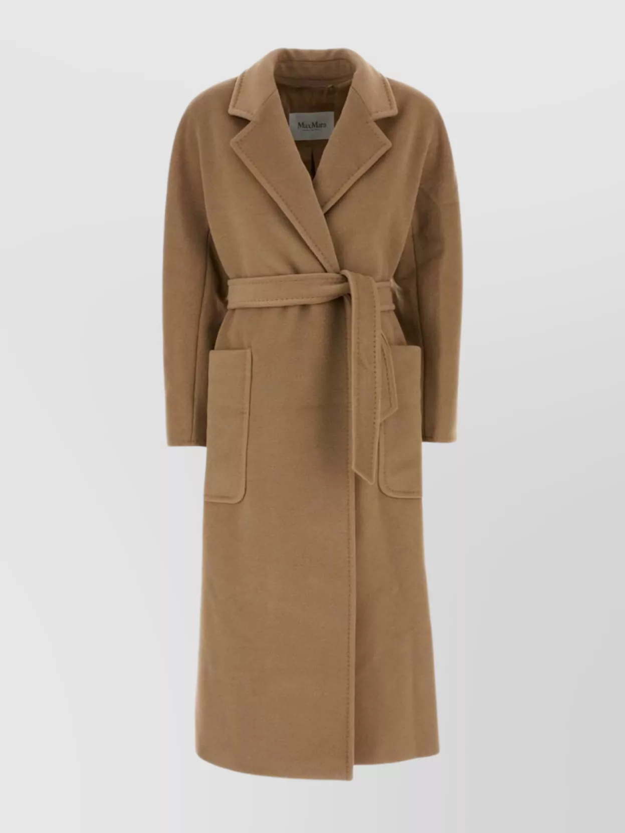 Max Mara Camel Wool Locri Coat In Brown
