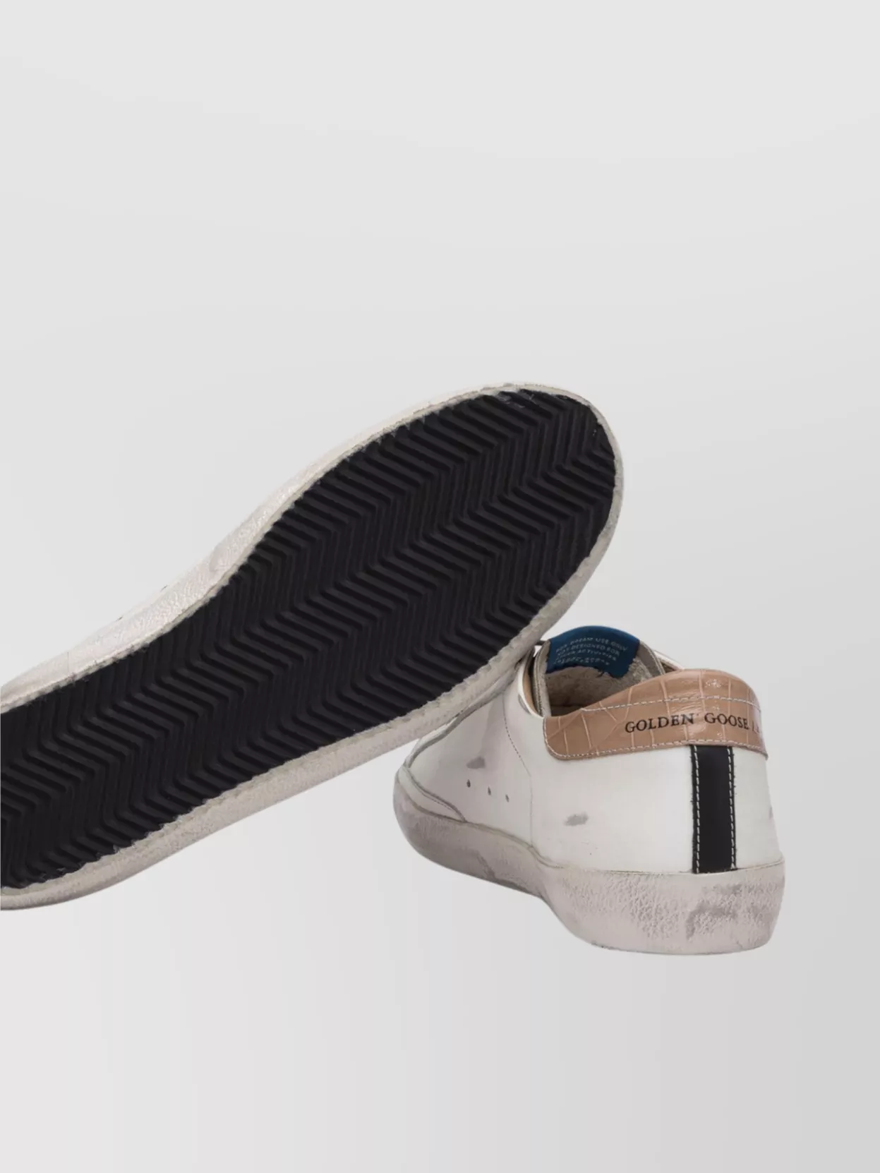 Golden Goose Heel Tab Distressed Finish Rubber Sole Sneakers