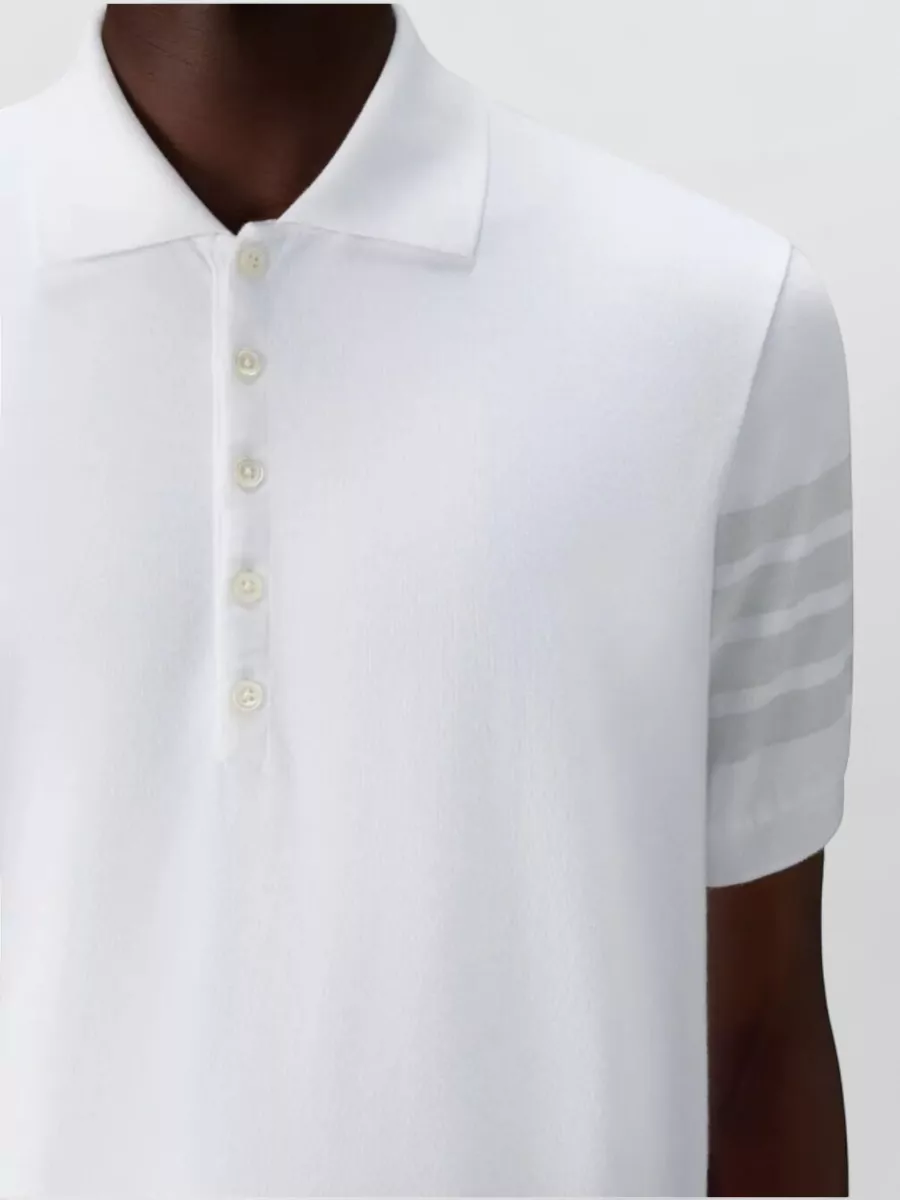 Thom Browne Cotton Piqué Polo Shirt Four Bar