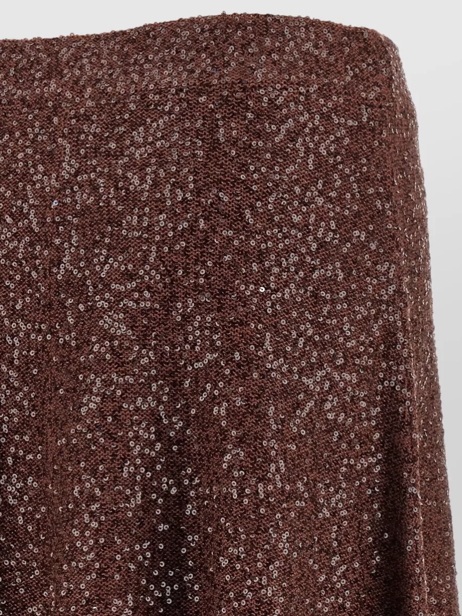 Brunello Cucinelli Micro-Sequin A-Line Skirt