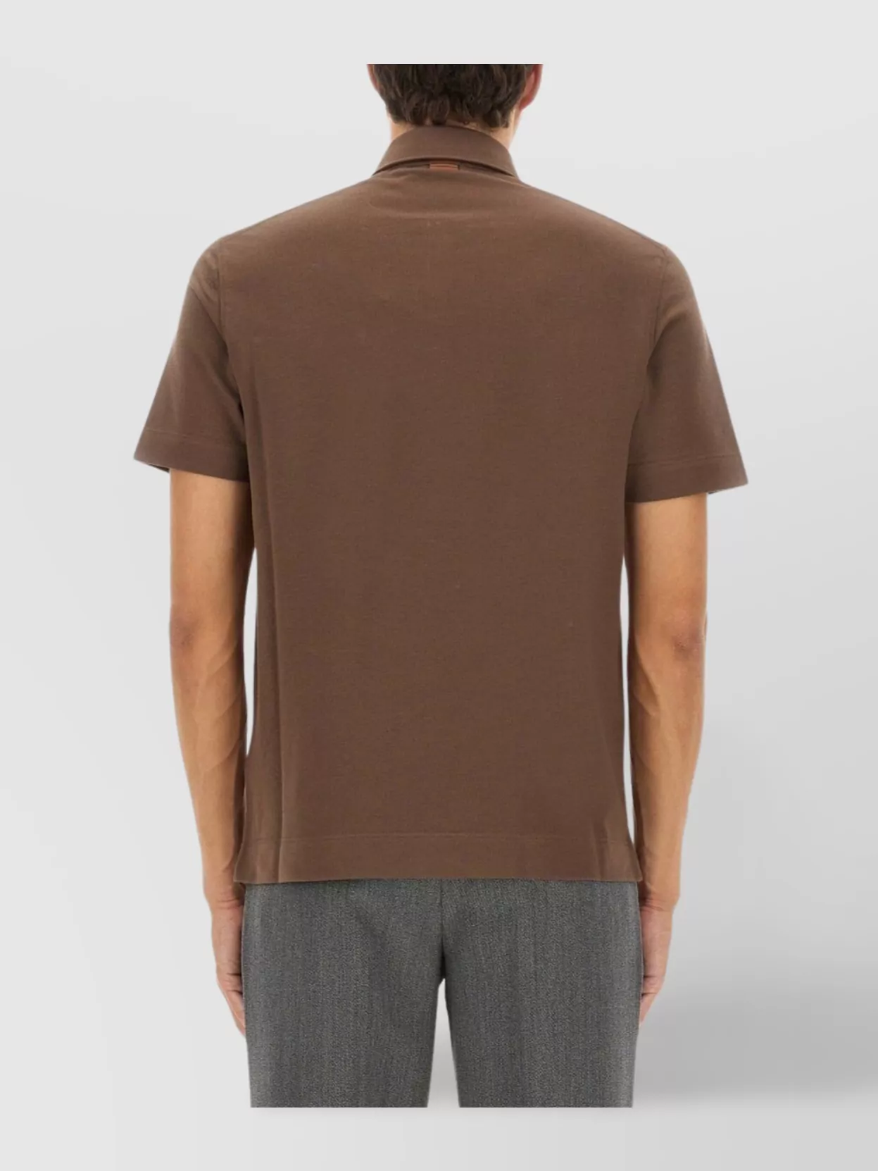 Zegna Polo Shirt With Chest Pocket And Short Sleeves