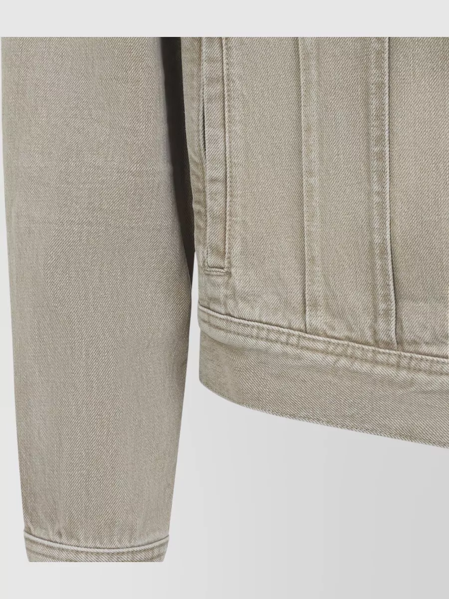 Tom Ford Denim Jacket Long Sleeves Chest Pockets Tabs