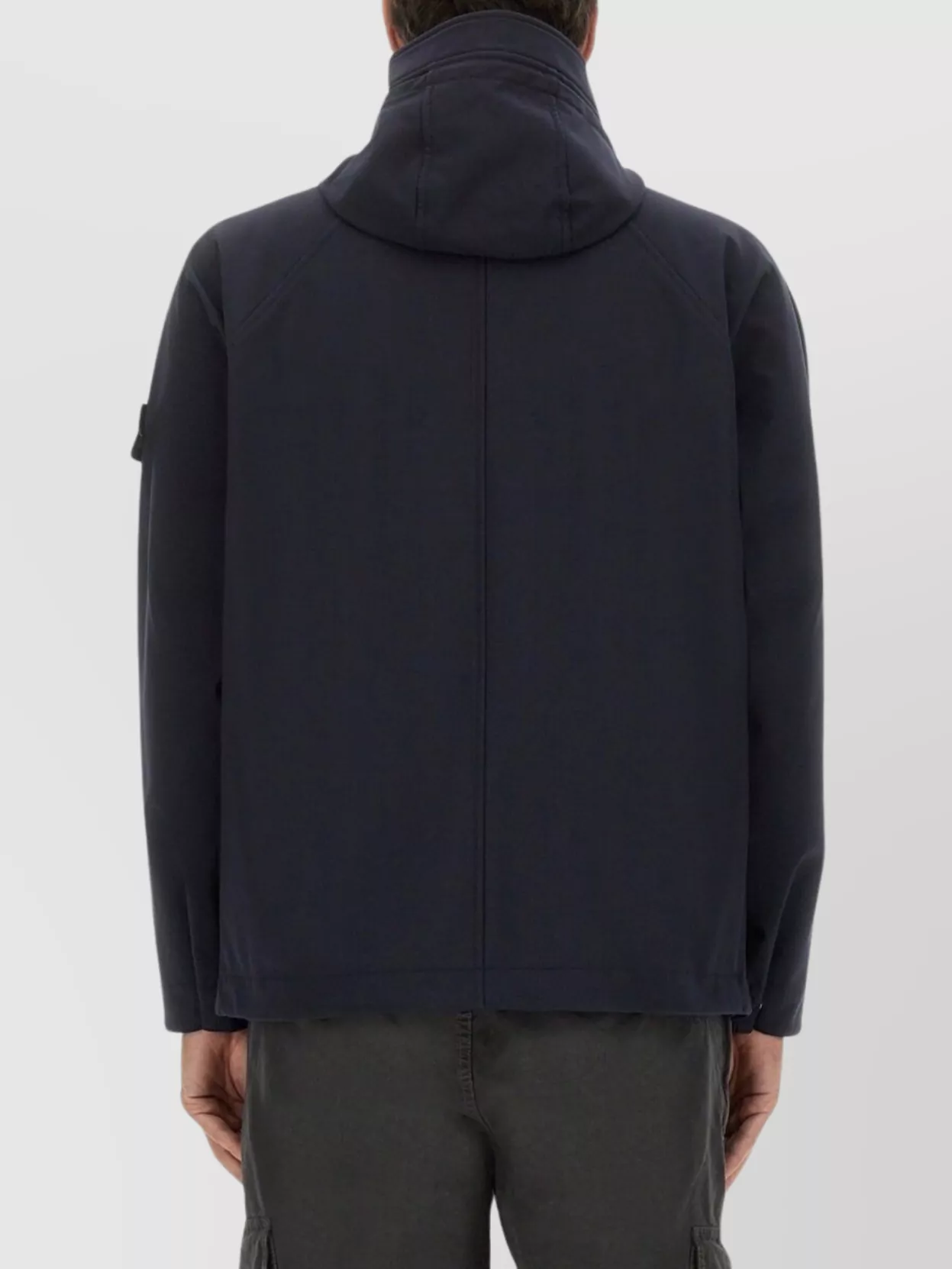 Stone Island Jacket Hooded Front Pockets In Blue