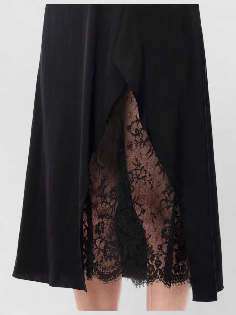 Acne Studios Satin Lace-Trim Midi Slip Dress