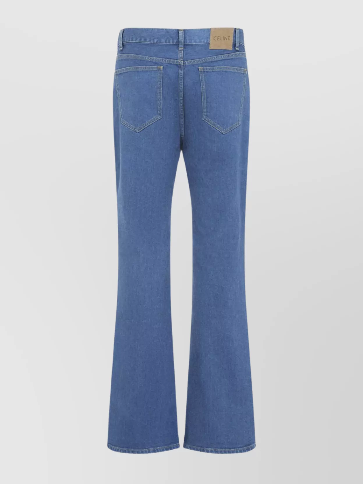 Celine Wide Leg Denim Trousers Pockets