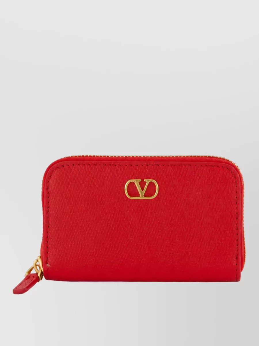 Valentino Garavani leather zip-around purse