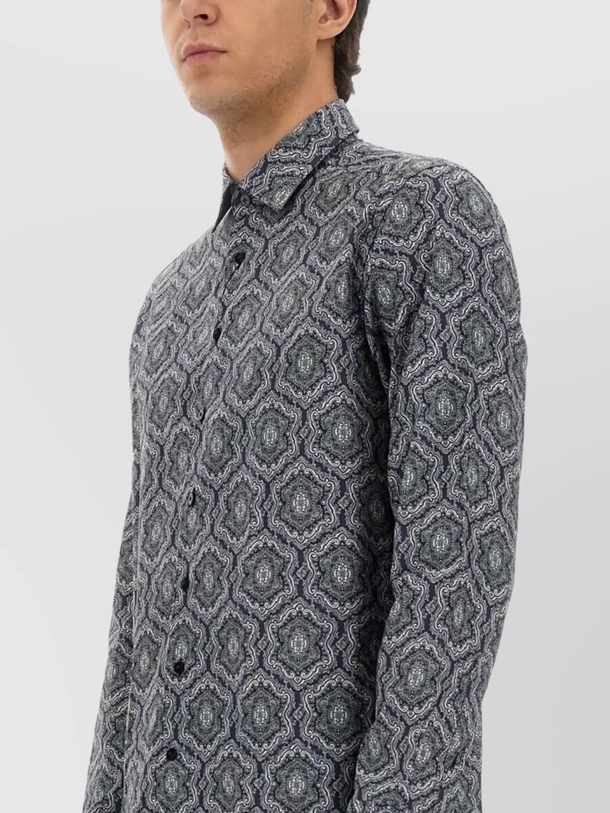 Etro Shirt Collar Printed Cuffed Sleeves