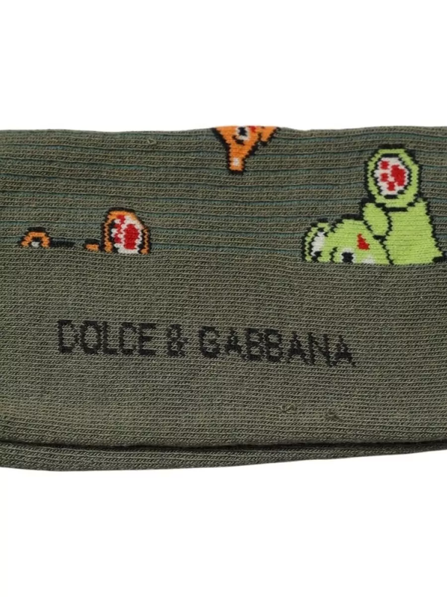 Dolce&Gabbana Bear Print Mid Calf Socks