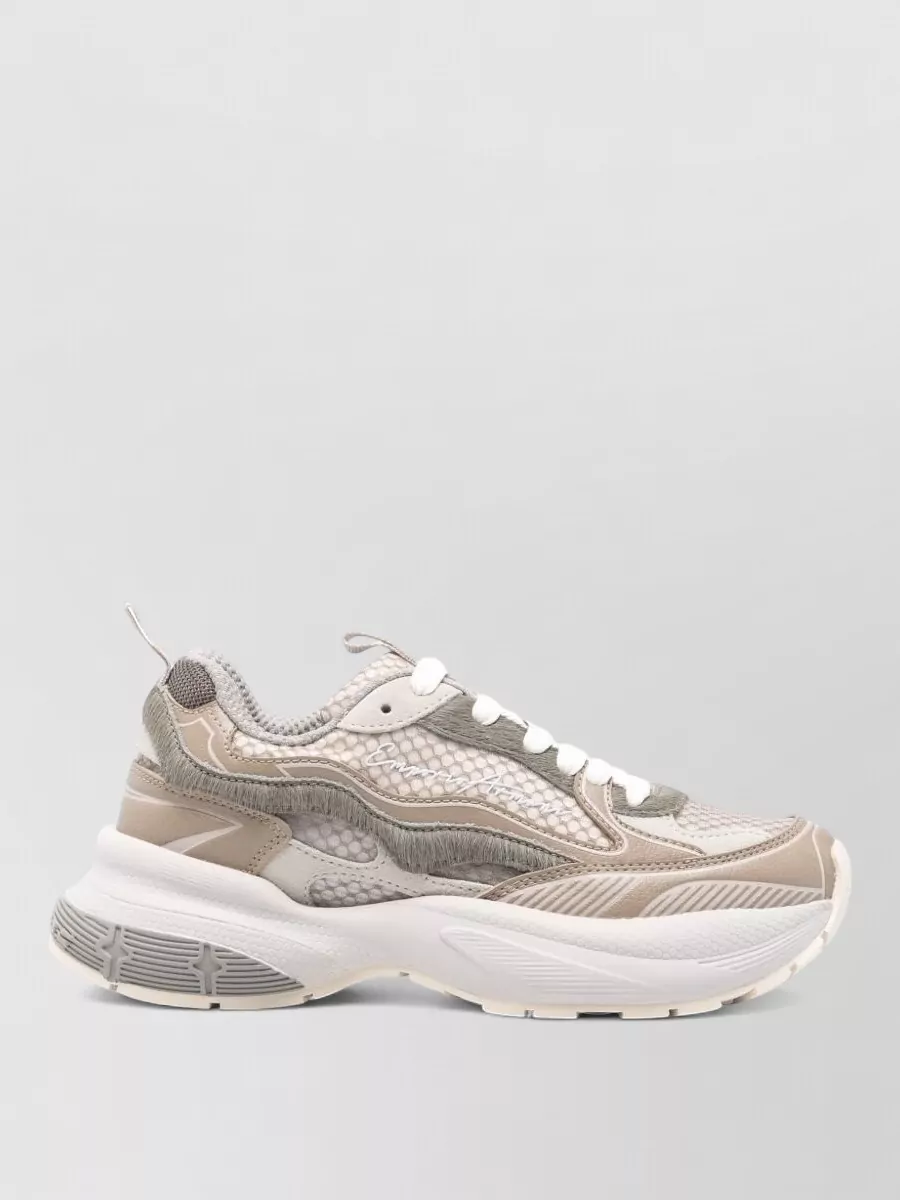 Emporio Armani Sneakers Mesh Detailing Chunky Sole Pull Tab