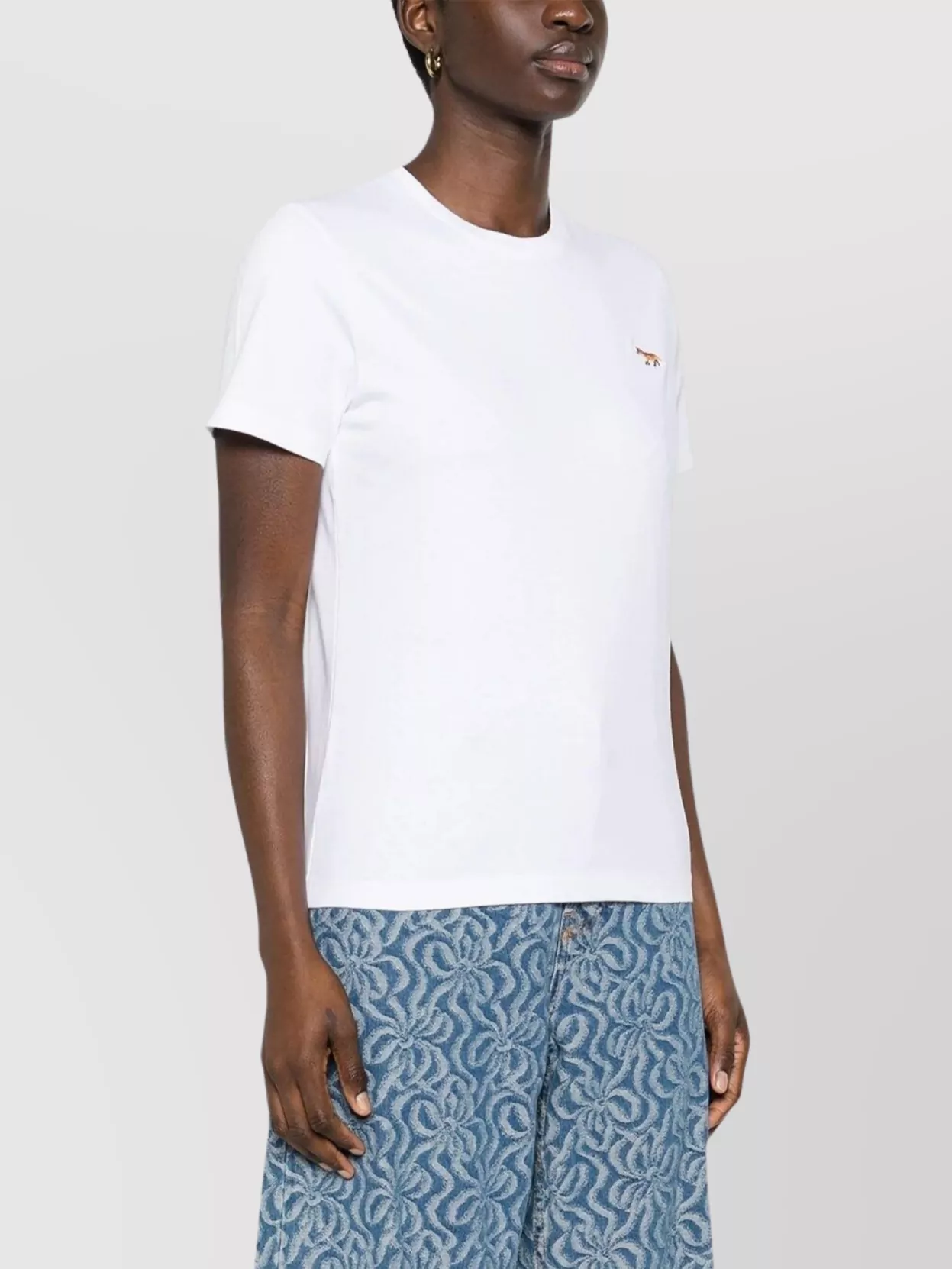 Shop Maison Kitsuné Fox Patch Tee-shirt Regulier