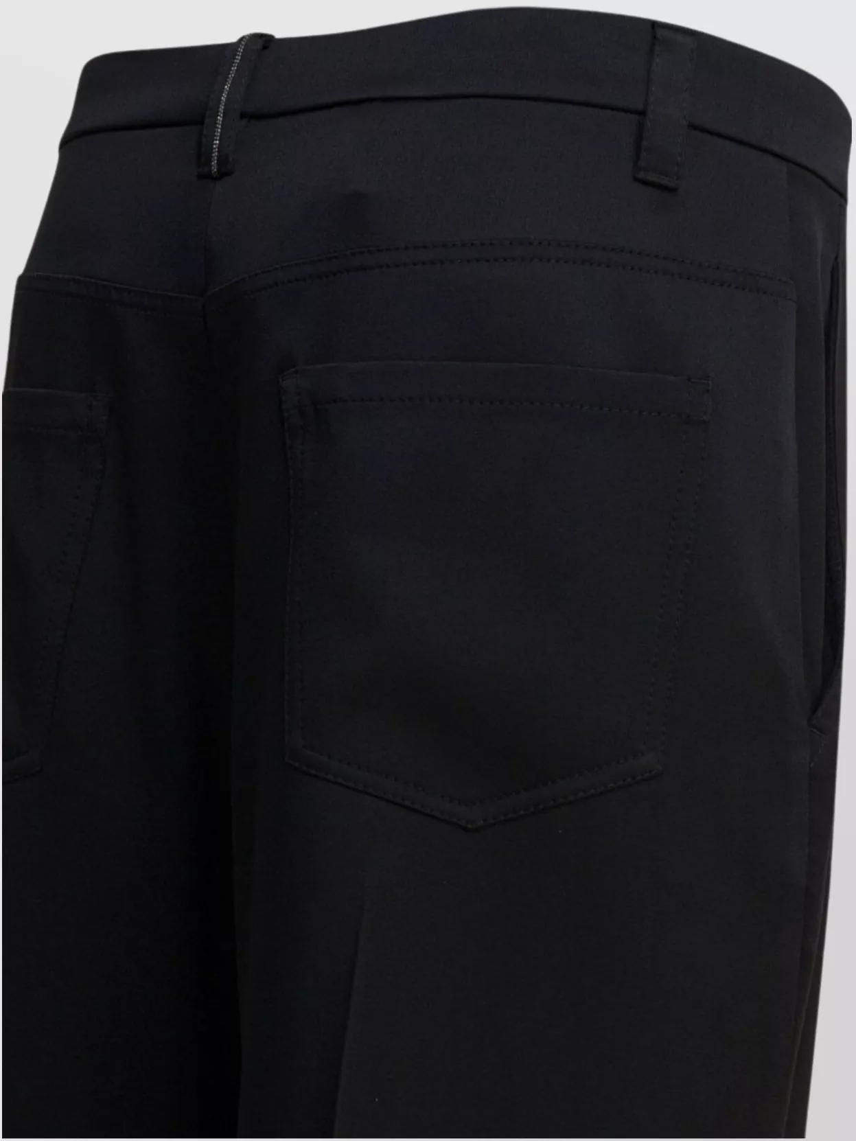 Brunello Cucinelli Wide-leg Trousers Back Pockets In Black