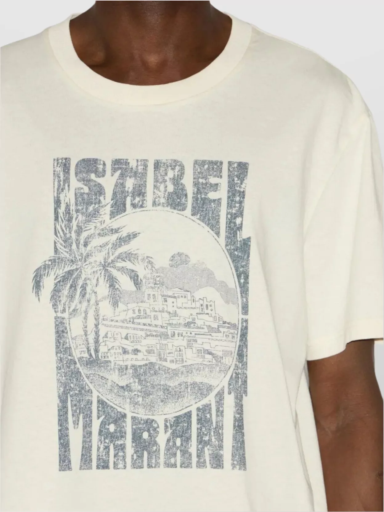 Isabel Marant Graphic Print Crewneck Short Sleeve T-Shirt