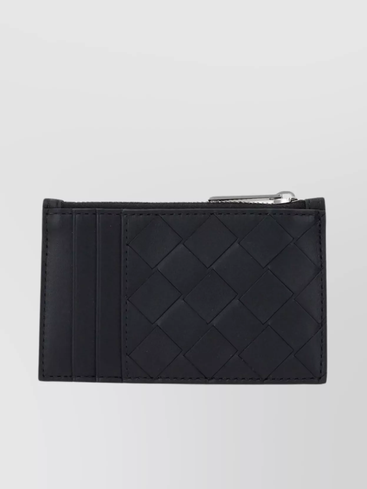 Bottega Veneta Compact Quilted Bifold Card Case In Black