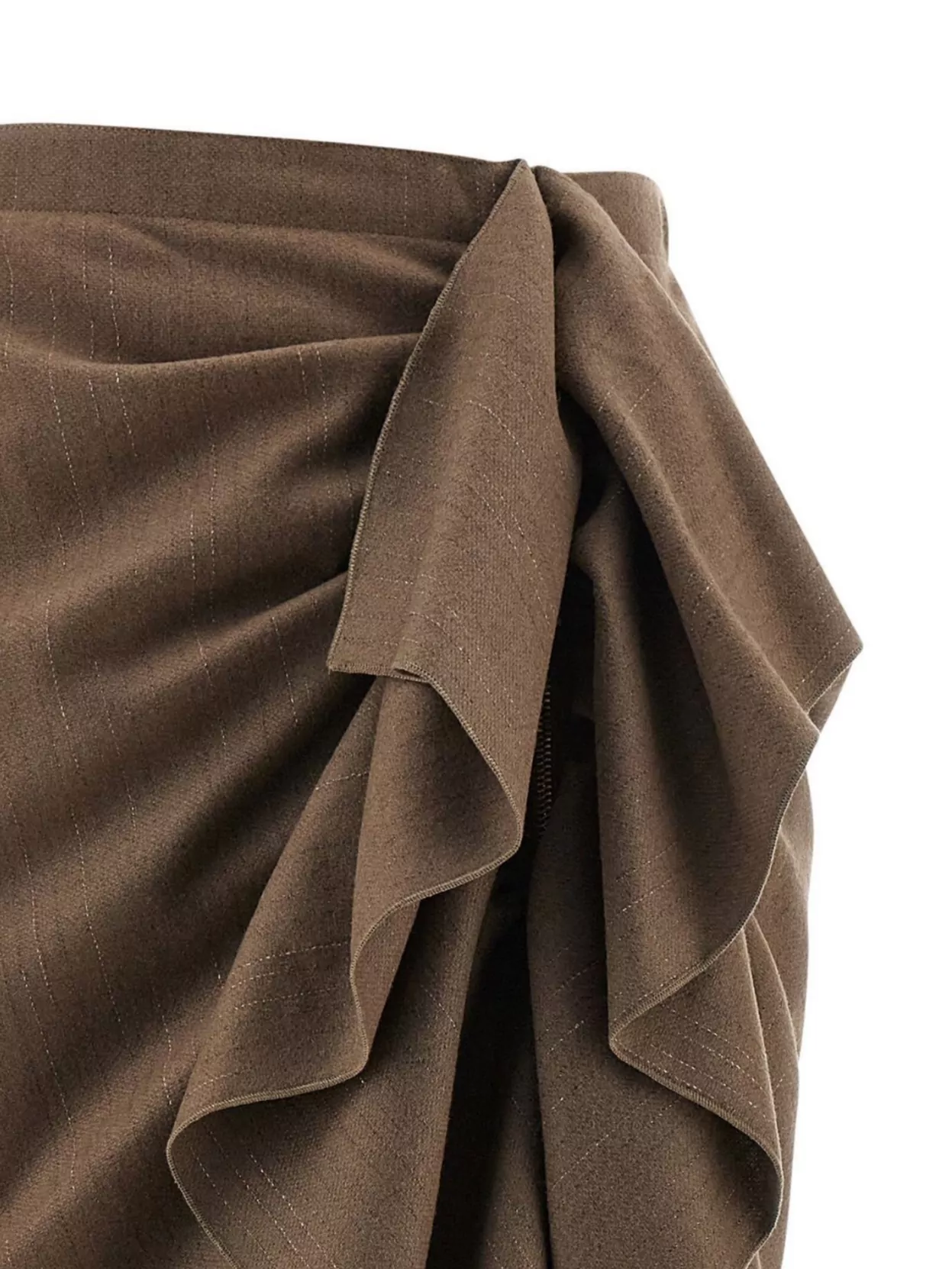 Fabiana Filippi Draped Midi Skirt Ruffled Detail